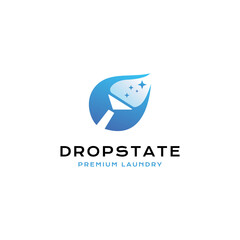 drop cleaner logo vector icon illustration modern style