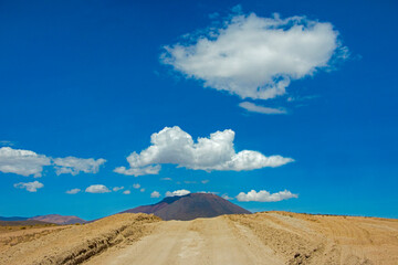 Road through desert land, Potosi Department, Bolivia
