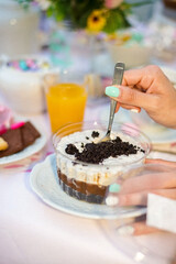 cake with chocolate