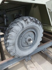 Wheel of war car of World War II