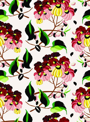 floral pattern for tapestry and textiles classic and elegant style