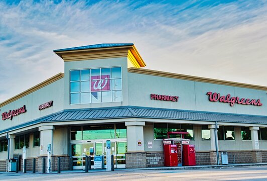 Walgreens store and pharmacy in Houston, TX. Founded in 1901 Chicago Illinois it is the second largest pharmacy store in the USA.