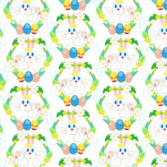 Happy Easter. The seamless pattern 2
