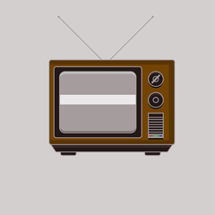 an illustration retro television fit for poster banner t shirt etc