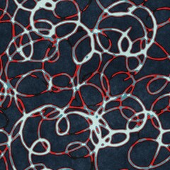 Red and navy textured urban seamless pattern. High quality illustration. Repeat design with a retro vintage high school denim feel. Grungy industrial trendy seamless texture for surface design.