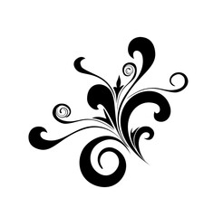 Elegant and Classic Floral Abstract Tattoo - ornamental leaf and flower