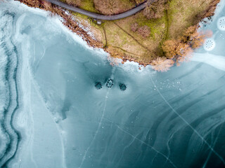 ice on the lake