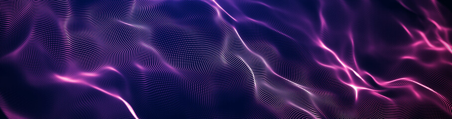 Futuristic point wave. Abstract background with a dynamic wave.Connecting background. Abstract wave. Artificial intelligence. Big data technology 3d rendering