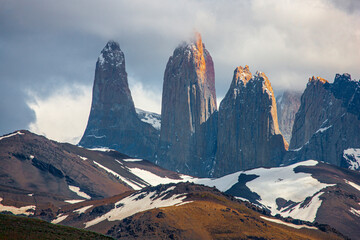 These are the source for the name of the park- the towers, or Torres of Paine.