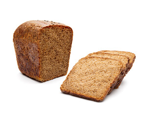 Rye baked bread sliced