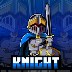 Knight chibi esport mascot logo