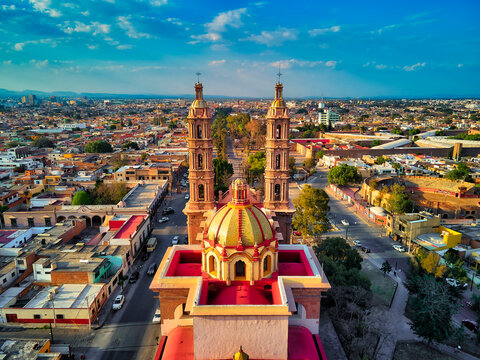 Basilica Gaudalupe, San Luis Potos&iacute;, church, drone