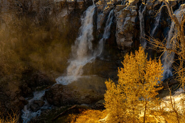 White River falls in the autumn season, near Tygh Valley Oregton