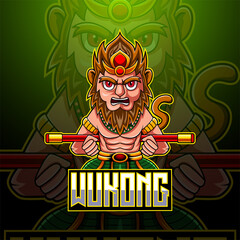 Wukong chibi esport mascot logo 