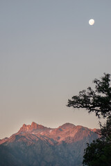 sunset over the mountains