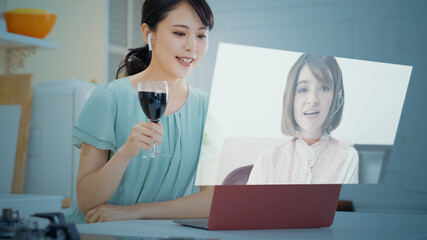 ビデオ通話　オンライン飲み会
