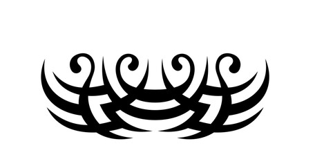 Elegant and Classic Floral Abstract Tattoo - ornamental flower and leaf