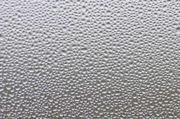 Water drops on the glass