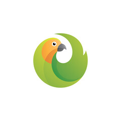 Abstract Colorful Parrot Bird Logo