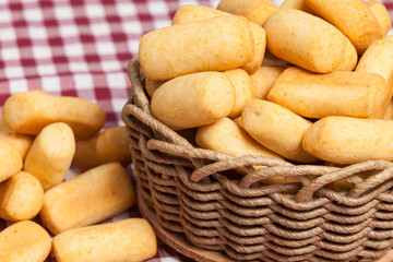 Traditional Colombian gastronomy of achiras del huila snacks.