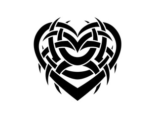 Black and White Classic Tribal Abstract Tattoo