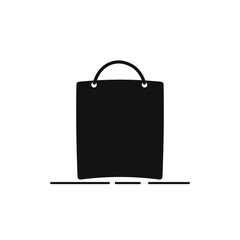 Shopping bag icon, flat graphic design template, shop sign, market symbol, vector illustration