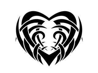 Black and White Classic Tribal Abstract Tattoo