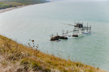 fishing house in the sea