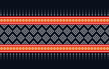 Seamless pattern of fabric that is the illustration and consists of beautiful geometric shapes floral background elements.