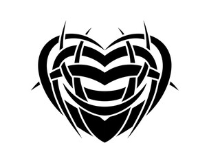 Black and White Classic Tribal Abstract Tattoo