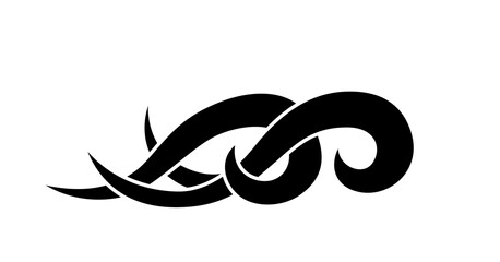 Black and White Classic Tribal Abstract Tattoo