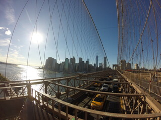 Naklejka premium brooklyn bridge (manhattan - new york city- blessed - nyc)