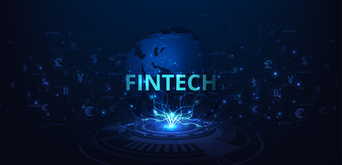 Fintech Technology Concept.