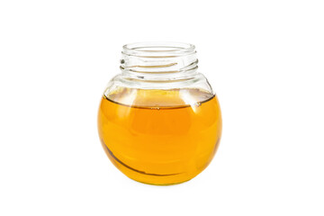 Oil vegetable in glass jar