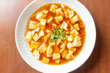 麻婆豆腐（真俯瞰やや寄り）