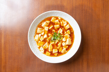 麻婆豆腐（真俯瞰やや引き）