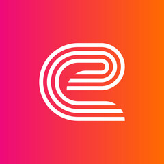 Letter E logo icon design template elements. vector illustration