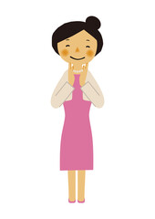 人物の素材。
パーティーのイメージイラスト。
フォーマルドレスの女性。
