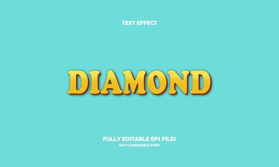 Fototapeta premium diamond style editable text effect