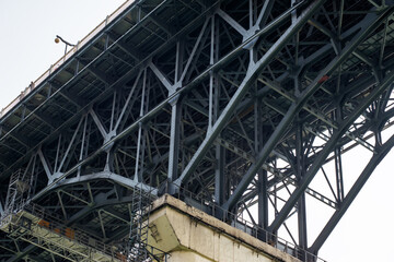 Close up of bridge structure, Chongqing Yangtze River Bridge