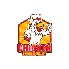 Chicken mascot logo vector template