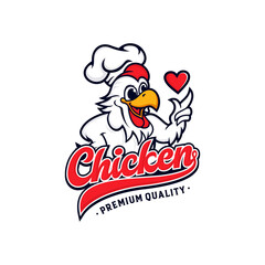 Fototapeta na wymiar Chicken mascot logo vector template