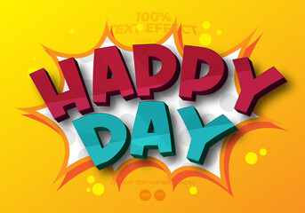 Happy Day Editable Text Effect