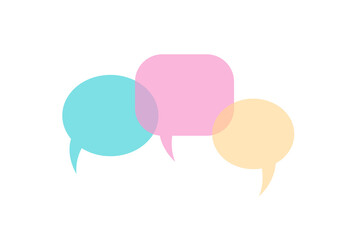 three empty phrase bubbles, isolated on a white background. vector.