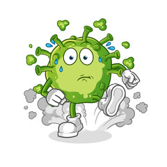 virus running illustration. character vector