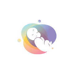 Baby logo template design vector
