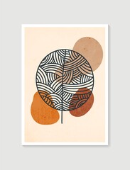 Contemporary art posters in pastel colors. Botanical wall art vector. Minimal and natural wall art. Abstract Plant Art design for print, wallpaper, cover. Modern vector illustration.