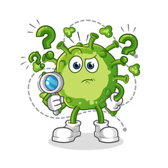 virus searching illustration. character vector