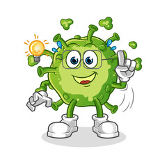 virus got an idea illustration. character vector