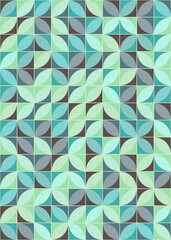Abstract Geometric Pattern generative computational art illustration